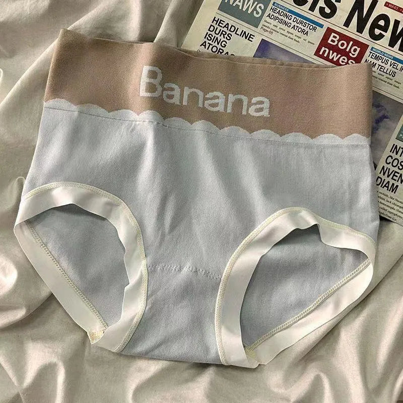 Lot de 6 culottes taille haute respirantes à lettres