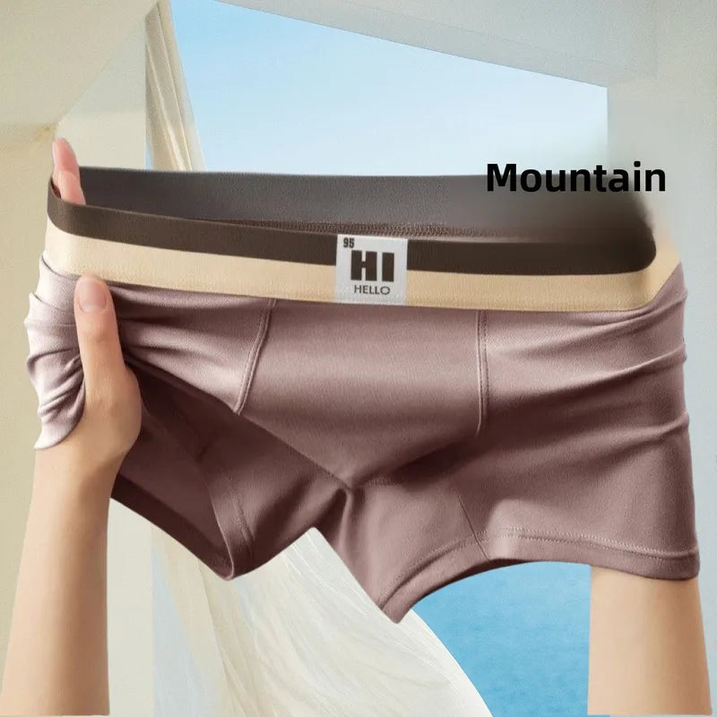 Lot de 4 sous-vêtements en coton pour hommes, boxers à taille élastique