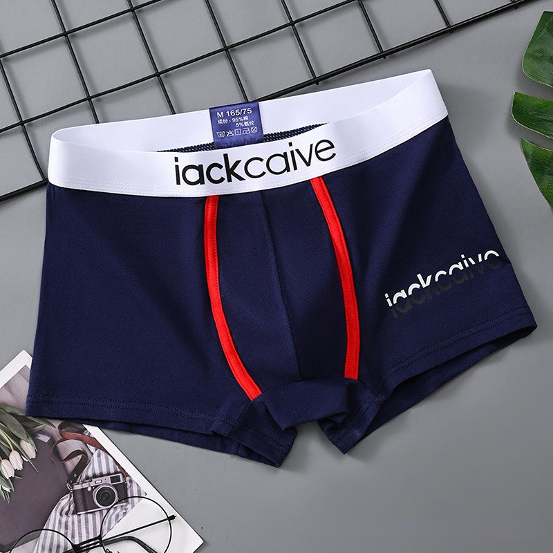 Cotton Breathable Stretch Men's Boxer Shorts Underwear Comfortable Mid Waist Men's Boxer Briefs
