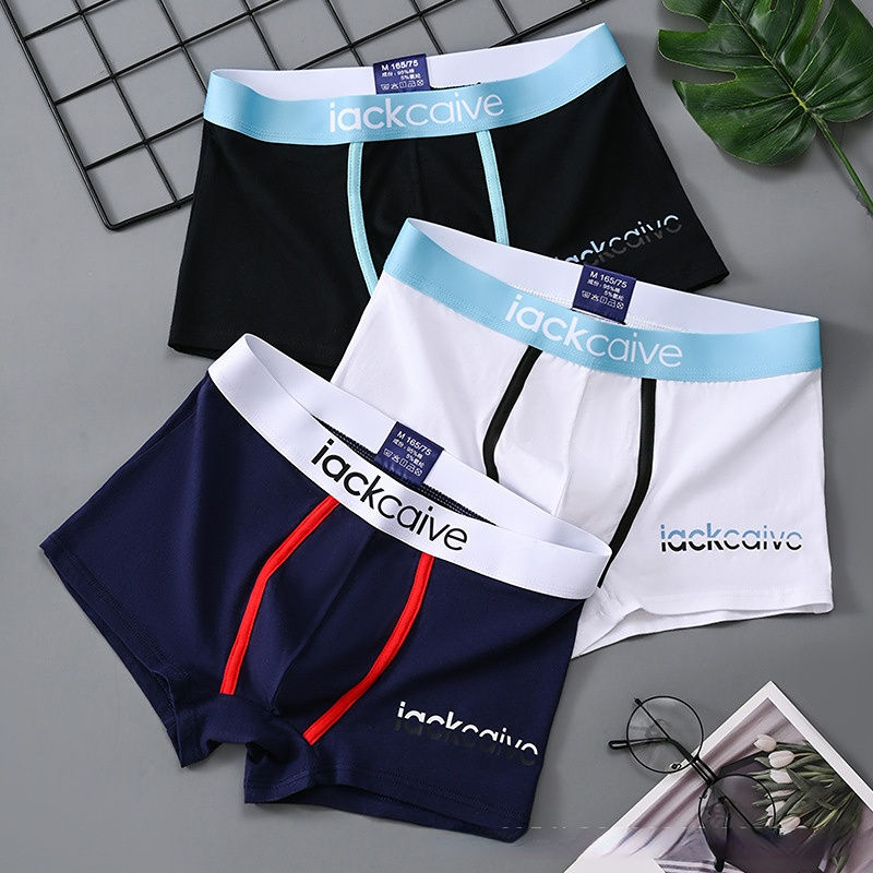 Cotton Breathable Stretch Men's Boxer Shorts Underwear Comfortable Mid Waist Men's Boxer Briefs