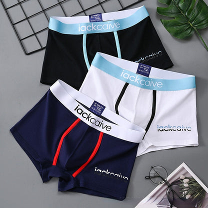 Cotton Breathable Stretch Men's Boxer Shorts Underwear Comfortable Mid Waist Men's Boxer Briefs