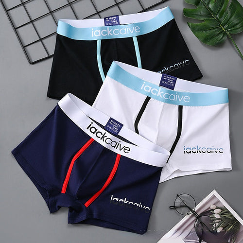 Cotton Breathable Stretch Men's Boxer Shorts Underwear Comfortable Mid Waist Men's Boxer Briefs