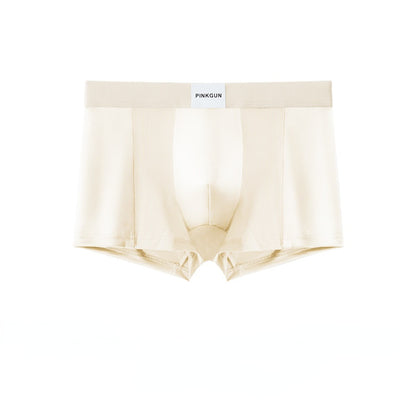 Ensemble de 4 sous-vêtements pour hommes en soie glacée, antibactériens, respirants et confortables, avec short en maille unie.