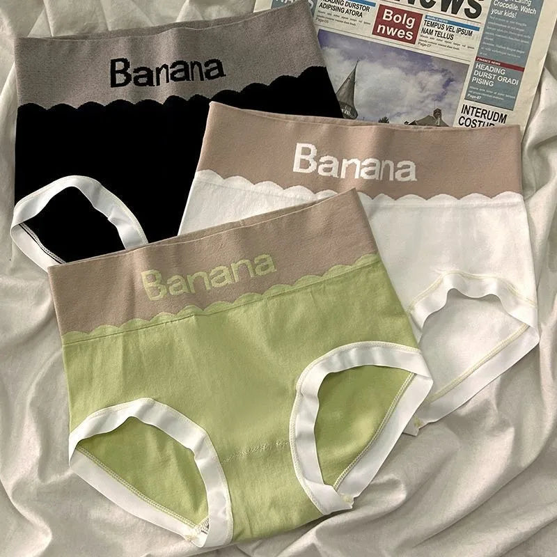 Lot de 6 culottes taille haute respirantes à lettres