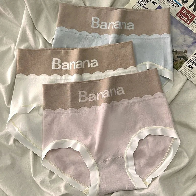 Lot de 6 culottes taille haute respirantes à lettres