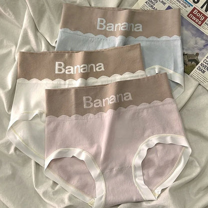 Lot de 6 culottes taille haute respirantes à lettres