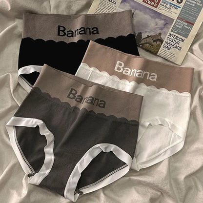 Lot de 6 culottes taille haute respirantes à lettres