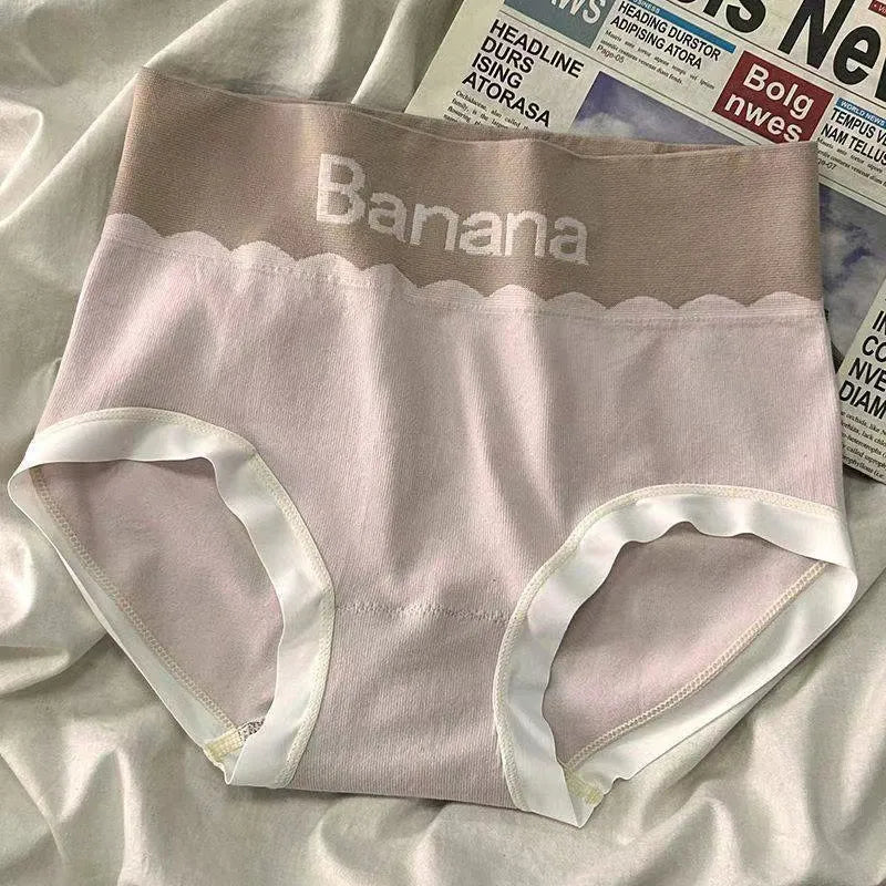 Lot de 6 culottes taille haute respirantes à lettres