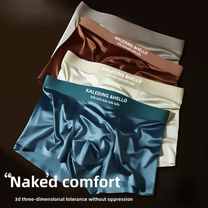 Lot de 4 boxers pour homme - Sous-vêtements doux et respirants, texture lisse et non collante