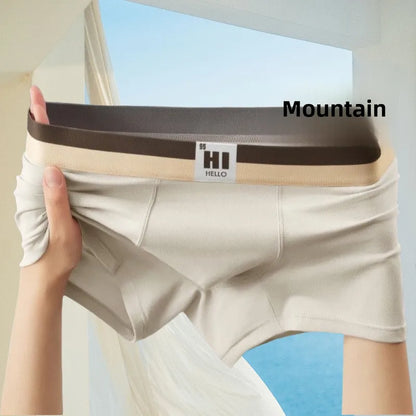 Lot de 4 sous-vêtements en coton pour hommes, boxers à taille élastique