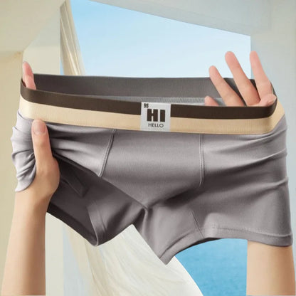 Lot de 4 sous-vêtements en coton pour hommes, boxers à taille élastique