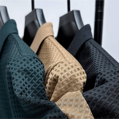 🍃Nouveau T-shirt business en soie, couleur unie